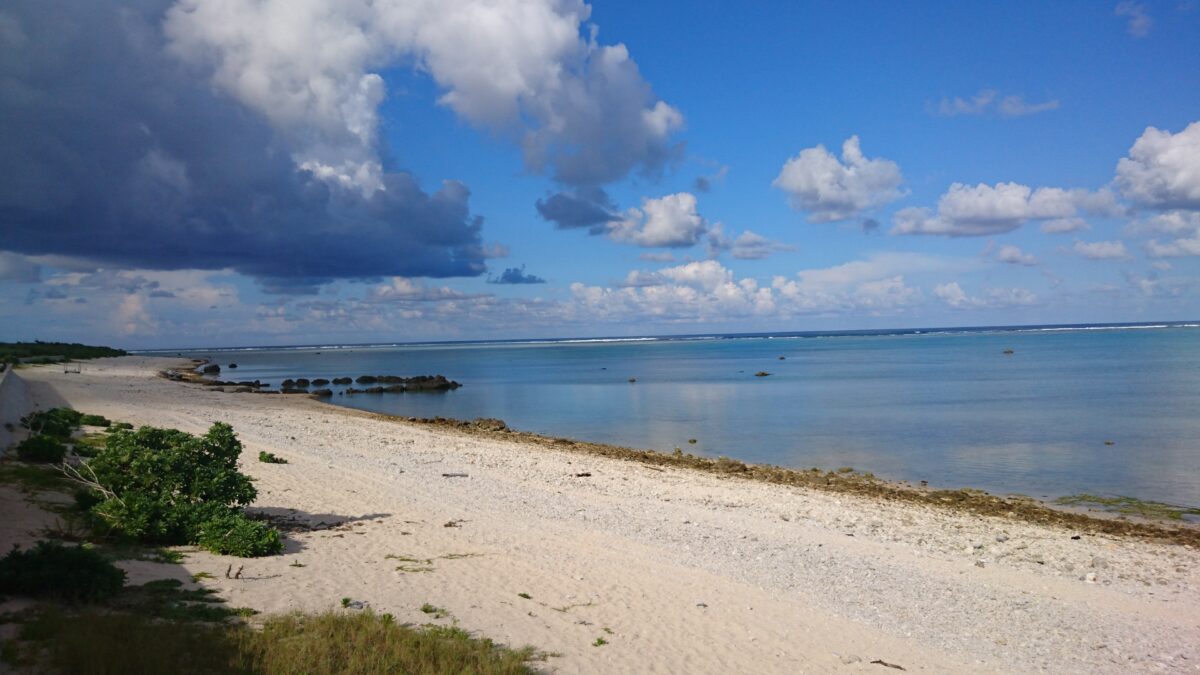 白保海岸で釣り