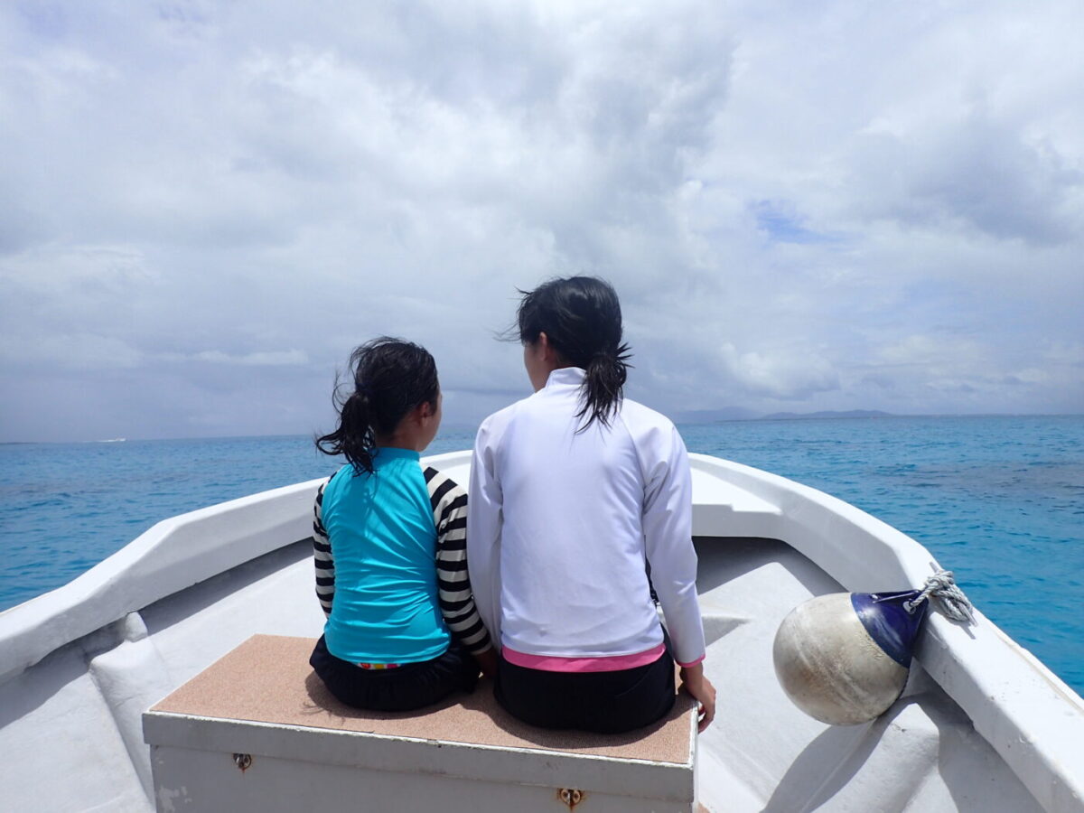 チャーター船にて