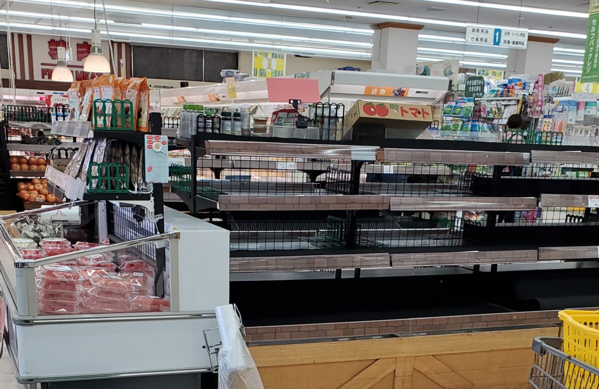 台風あとの食料調達には十分注意